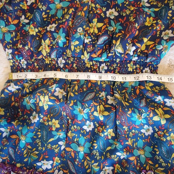 Figueroa & Flower Romantic Boho Maxi Dress M | Cottagecore Floral Tiered - Picture 10 of 15